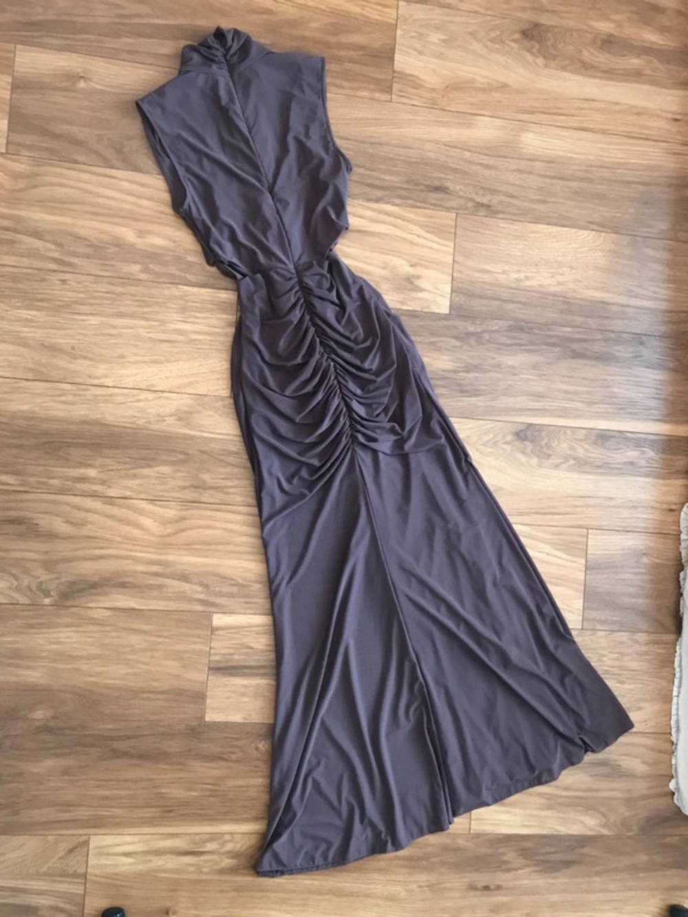 Reiss Mauve Sleeveless Draped Maxi Dress - Picture 6 of 11